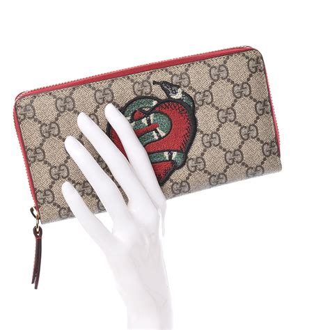 gucci web supreme wallet|authentic Gucci snake wallet.